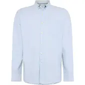 Pierre Cardin Langarmhemd "Oxford Button down", Herren, Gr. XXL, N-Gr, blau (chambray blau), Web, Obermaterial: 100% Baumwolle, normal hüftbedeckend, Hemden Langarmhemd, Button-down-Kragen