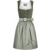 Nübler Dirndl NÜBLER "Dirndl mini Kira", Damen, Gr. 38, EURO, grün, Obermaterial: 100% Polyester PES., Kleider Dirndl