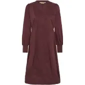 Culture Midikleid "Damen Kleid CUantoinett", Damen, Gr. XS, N-Gr, braun (chocolate truffle), Obermaterial: 65% Baumwolle CO. 33% Polyester PES. 2% Elasthan EL., Kleider Midikleid