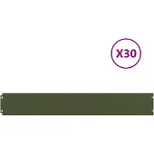 Syfax Rasenkante 30 stk. 15 x 103 cm Stahl Olivgrün