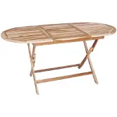 Syfax Klappbarer Gartentisch Natur 160 x 80 x 76 cm Massivholz Teak