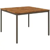 Syfax Gartentisch Natur und Kaffee 110 x 108,5 x 75 cm