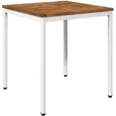 vidaXL Gartentisch Natürlich und Weiß 70 x 68,5 x 75 cm
