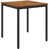 Syfax Gartentisch Natürlich und Schwarz 70 x 68,5 x 75 cm