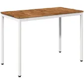 Syfax Gartentisch Natur und Weiß 108,5 x 55 x 75 cm Massivholz Akazie