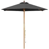 vidaXL Gartensonnenschirm Ø 210 x 237 cm Massives Eukalyptus Holz