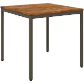 Syfax Gartentisch Natur und Kaffee 80 x 80,5 x 75 cm