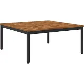 vidaXL Couchtisch Natürlich und Schwarz 100 x 100,5 x 45 cm