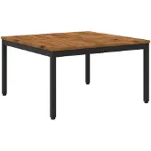 vidaXL Couchtisch Natürlich und Schwarz 80 x 80,5 x 45 cm