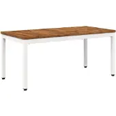 vidaXL Couchtisch Natürlich und Weiß 50 x 100,5 x 45 cm