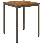 vidaXL Gartentisch Natur und Kaffee 60 x 60,5 x 75 cm