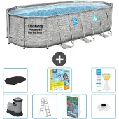 Bestway Power Steel Oval - 549x274x122 cm - 6-teilig S526