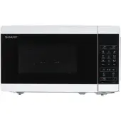Sharp YC-MG02E-S Mikrowelle mit Grill (Mikrowelle: 800W, Grill: 1000W, 11 Leistungsstufen, silber