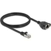 DeLOCK 90775, 1 m, Cat6a, S/FTP (S-STP), RJ-45, RJ-45, Schwarz