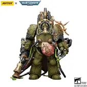 Joy toy (CN) JT02908 - Warhammer 40,000 Actionfigur Death Guard Lord of Virulence with Power Fist and Twin Plague Spewer 14 cm - Neu