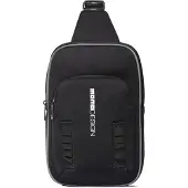 Momo Design Umhängetasche von , Modell "Tracollina", schwarze Polyurethan-Tasche für Herren
