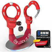 Sonstiges E Scooter Schloss 8mm Handschellen-Design Rot Stil B