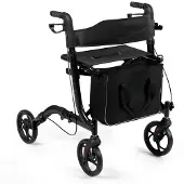 Northix Faltbarer, leichter Aluminium-Rollator, höhenverstellbar