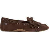 Pepe Jeans für Damen. PLS100021 Mokassins aus Leder Noa Fringes dunkelbraun (39), Wohnung, Spaltleder, Keine, Lässig