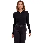 Falke Ultrafine Merino Damen Pullover, XS, Schwarz, Rippe, Schurwolle