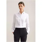 Seidensticker Hemdbluse "Schwarze Rose", Damen, Gr. XXS (32), weiß, 100% Baumwolle, unifarben, slim fit, ohne Ausschnitt, Blusen Hemdbluse, 1/1 Kragen Uni