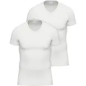 Ammann Unterhemd "2er Pack V-Shirt Day Classic", Herren, Gr. 5, N-Gr, weiß, Obermaterial: 100% Baumwolle CO., Unterhemden Unterhemd