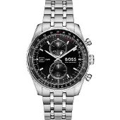 BOSS Skytraveller Pro Uhr mit schwarzem Zifferblatt und Saphirglas Grösse ONESI