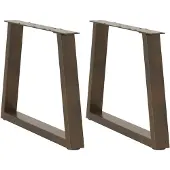 vidaXL Couchtischbeine V-Form 2 Stück Naturstahl 60x(42-43,3) cm Stahl