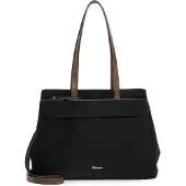 Tamaris Shopper "Shopper TAS Margitta", Damen, Gr. B/H/T: 39cm x 27cm x 13cm 0, schwarz (schwarz 100), Polyester, Taschen Shopper