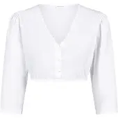Nina von c. Dirndl-Bluse 3/4 Arm in weiss | Gr.: 38