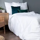 MARKIZETA HOME Bettwäsche, Baumwollsatin, Exklusiv, Premium 160x200 Bonnie Weiß, einfarbig