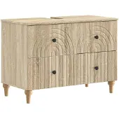 vidaXL Waschbeckenschrank ALKMAAR Sonoma-Eiche 82 x 41 x 59 cm