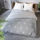MARKIZETA HOME Bettwäsche, Baumwollsatin, Hohe Qualität 160x200 Galaxy Graue, geometrische Muster