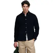 Superdry für Herren. M4011044A Classic Needle Hemd marineblau (XL), Lässig, Kord, Langarm
