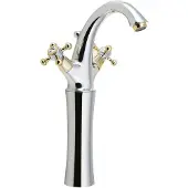 Sapho ANTEA Waschtischarmatur, hoch, mit Ablaufgarnitur 300mm Chrom/gold