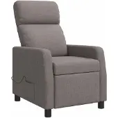 vidaXL Massage Relaxsessel Taupe Stoff