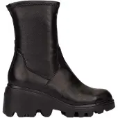 Wonders für Damen. G-7030_5737_5792 Toronto 30 Lederstiefeletten Schwarz (39), Wohnung, Reißverschluss, Lässig