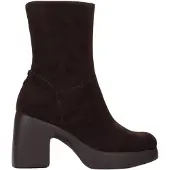 Wonders für Damen. H-49101_5713_9332 Lederstiefeletten Lady 101 Braun (38), 5 bis 8 cm, Spaltleder, Reißverschluss, Lässig
