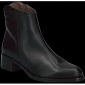 Wonders für Damen. D-1801 Bonjour Lederstiefeletten schwarz (40), 3 bis 5 cm, Reißverschluss, Lässig