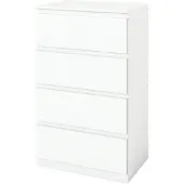 Sonstiges Kommode Weiß 60 cm Breit mit 4 Schubladen 60x40x98 cm