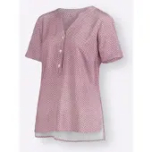 Inspirationen Schlupfbluse , Damen, Gr. 42, lila (hortensie, beere, bedruckt), 100% Viskose, bedruckt, gemustert, mehrfarbig, Rundhals, Blusen Schlupfbluse