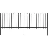 OEM Gartenzaun, Stahlkonstruktion, Wetterbeständige Oberfläche, schwarz