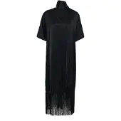 Soaked in luxury Midikleid "Damen Kleid SLVerona", Damen, Gr. XS, N-Gr, schwarz, Obermaterial: 54% Polyester PES. 46% Viskose CV., Kleider Midikleid