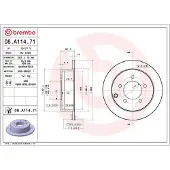 Brembo Bremsscheibe 08a11471 262mm 10mm für MITSUBISHI PROTON