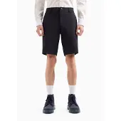 Armani Exchange für Herren. 8NZS49ZNYZZ1583 Marineblaue Shorts aus einfachem Gewebe (28), Lässig, Polyamid