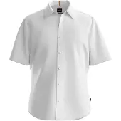 BOSS für Herren. 50537332 Regular Fit Baumwoll-Oxford-Hemd weiß (XS), Lässig, Baumwolle, Kurzarm