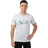 Alpha industries T-Shirt "Nebula T-Shirt", Herren, Gr. S, grau (pastel grau), Obermaterial: 100% Baumwolle, Shirts T-Shirt