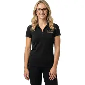 EA7 für Damen. 7W000266_AF12500 Evolution Kurzarm-Poloshirt aus Baumwoll-Modal-Mischung Schwarz (XXL), Sportlich, Baumwolle, Tennis/Padel