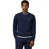 Hackett London für Herren. HM5800089 Sweatshirt mit Rundhalsausschnitt und marineblauem Logo (S), Lässig, Baumwolle