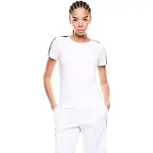 EA7 für Damen. 7W001490_AF10373 T-Shirt Logo Series weiß (M), Lässig, Baumwolle, Kurzarm